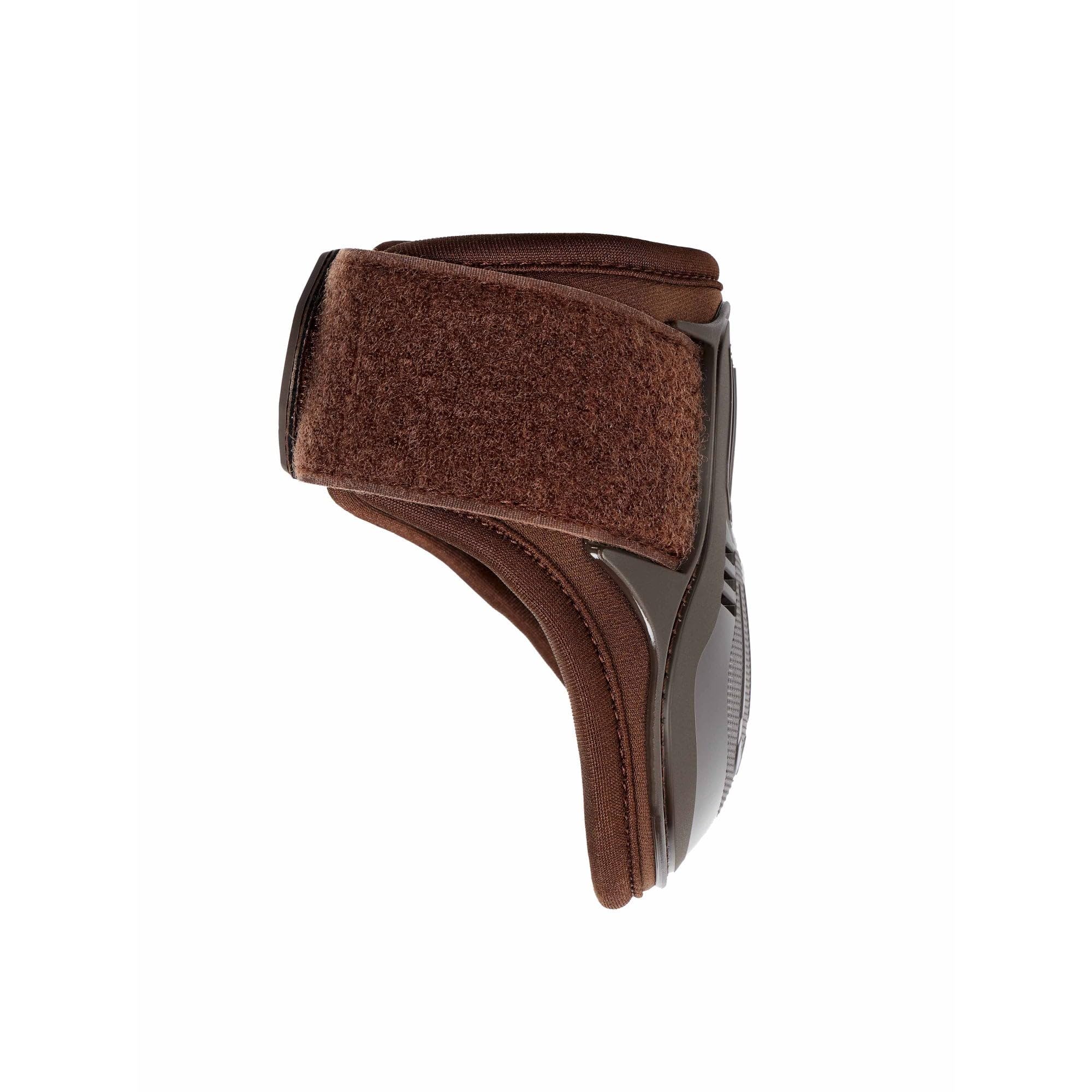 LeMieux Par de botas para caballo Fetlock compatibles con los impactos, color marrón con zona protectora moldeada, rejillas de ventilación de malla y cierre de doble bloqueo, talla L