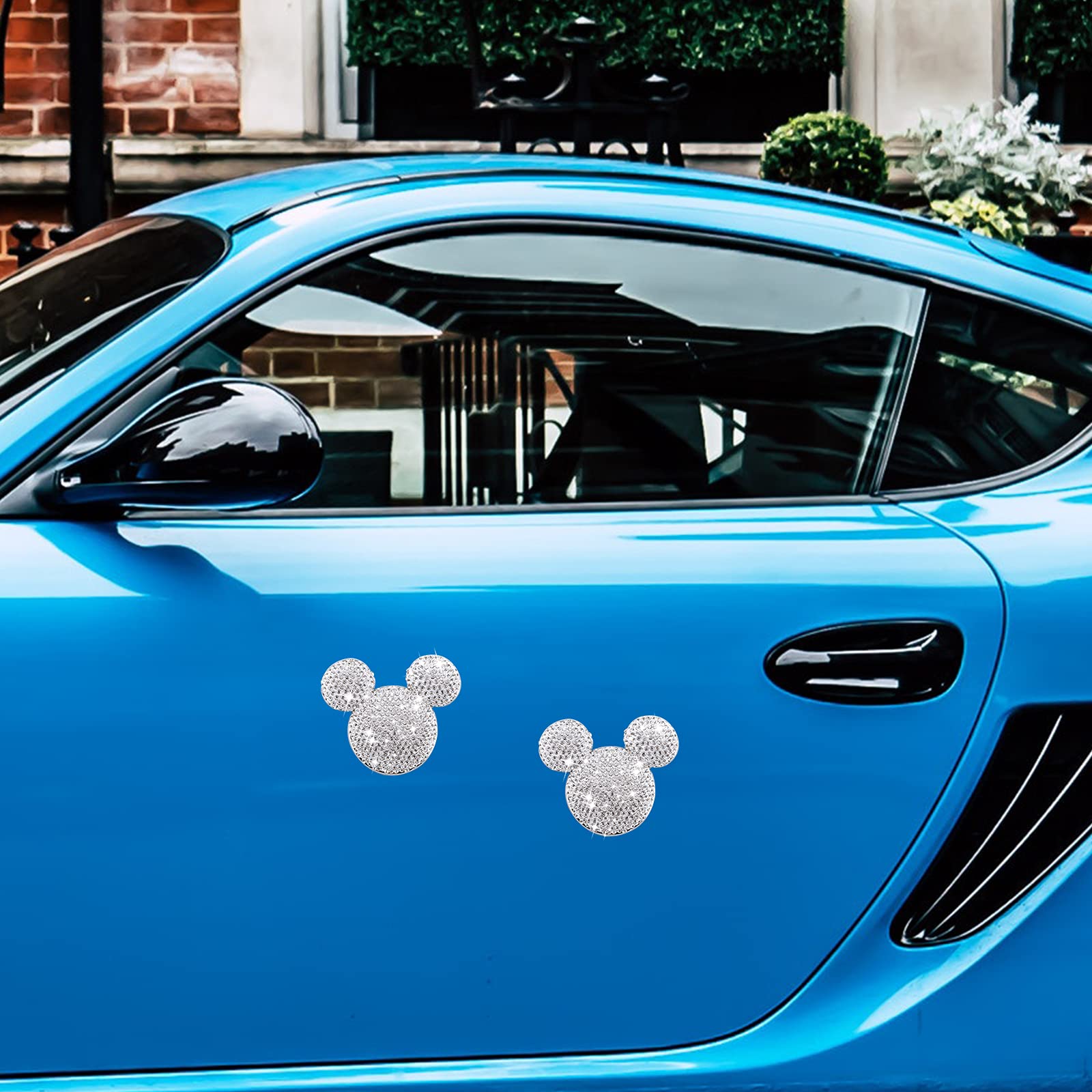 2 PCS 3D Mickey Mouse Emblem Badge Car Side/Rear/Front Decorations