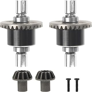 ShareGoo 2Pcs Front & Rear Differential Gear Diff Gear Set Compatible with WLtoys 144010 144001 144002 124016 124017 124018 124019 RC Car Upgrade Parts