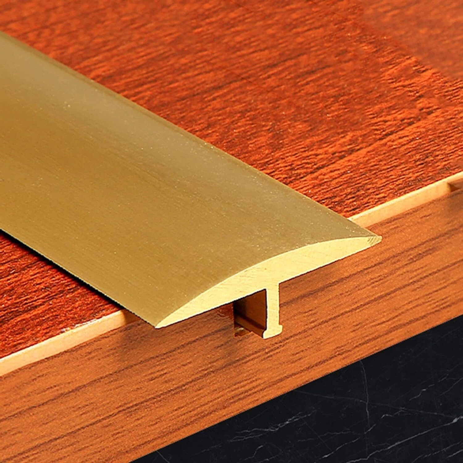 Solid Brass T-Transition Bar, Smooth Transition from Floor to Carpet to Laminate, Easy to Clean/Scratch Resistant