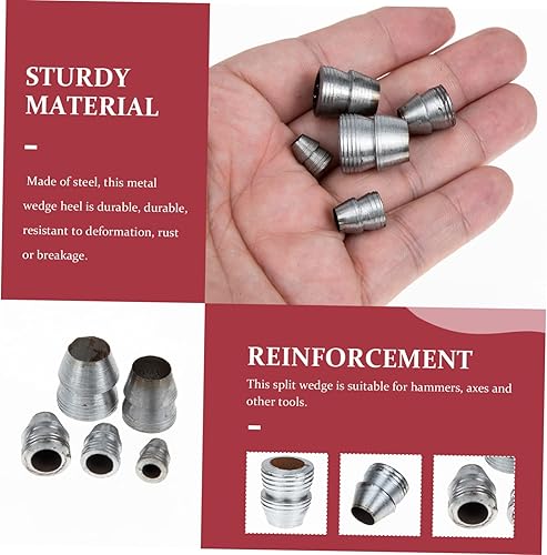 Miniatura 3 de Cabilock Martillo redondo de metal para mango de hacha mango martillo redondo fácil de instalar para trabajadores de la construcción