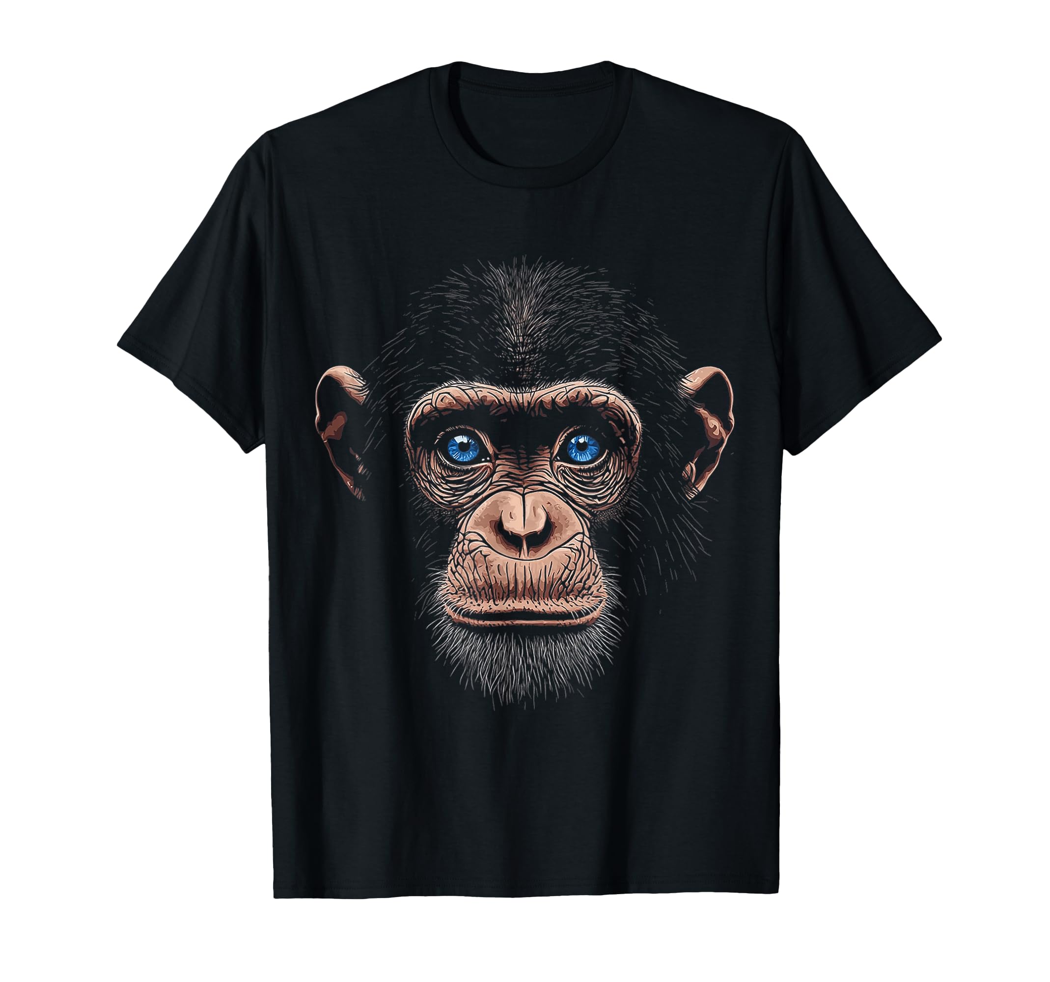Chimpanzee Monkey Motif Animal Artwork Blue