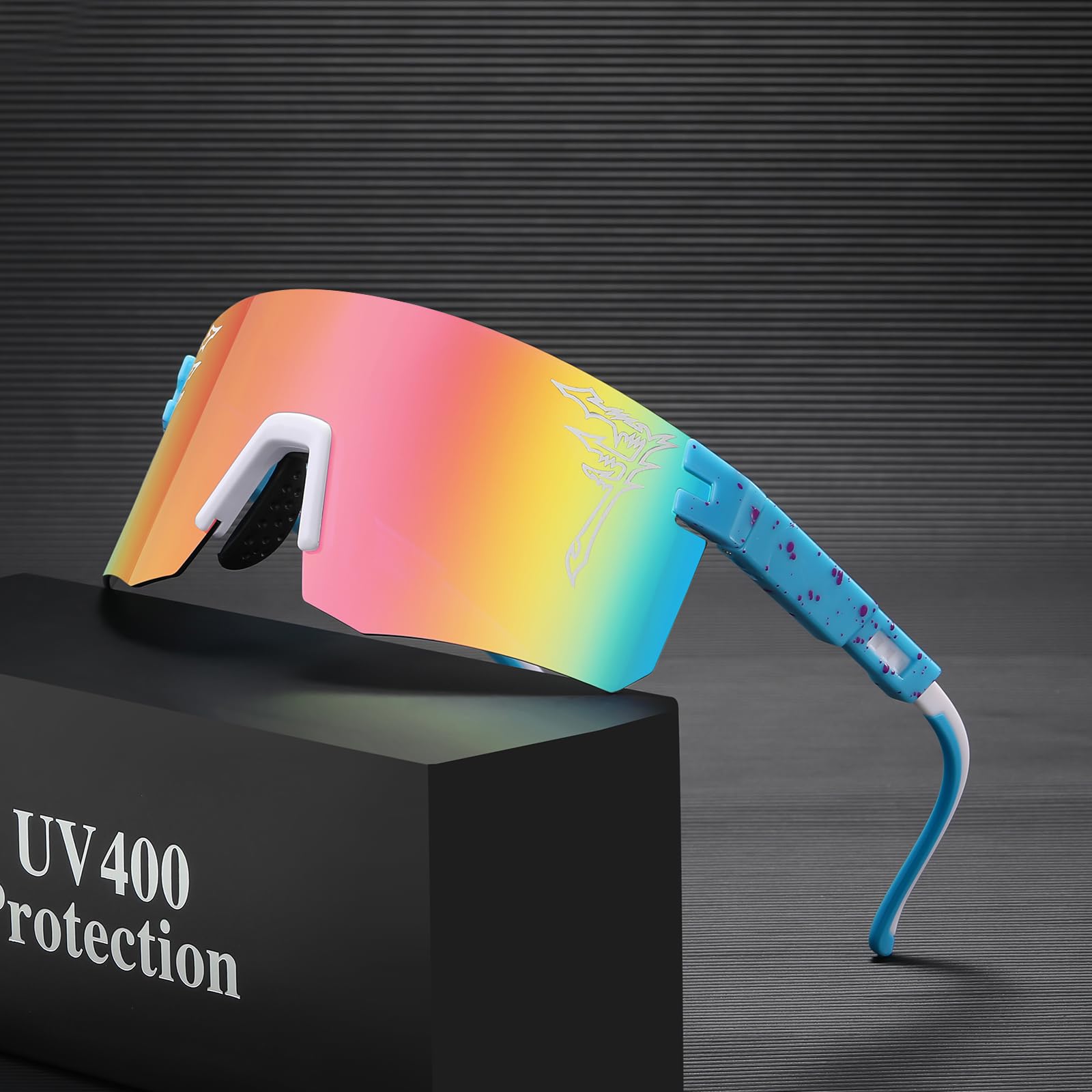 FIXEROS Polarisierte Baseball-Sonnenbrille für Erwachsene und Jugendliche, Jungen, Mädchen, Kinder, UV400, für Herren und Damen, Radsportbrille