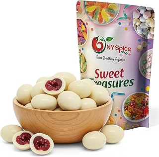 NY Spice Shop White Chocolate Covered Cherries - 2 Pound Candy Coated Cherry - Trail Mix White Chocolate Sweet Nut Snacks - Healthy Cherries Snacks For Fun Treats & Candy Buffet