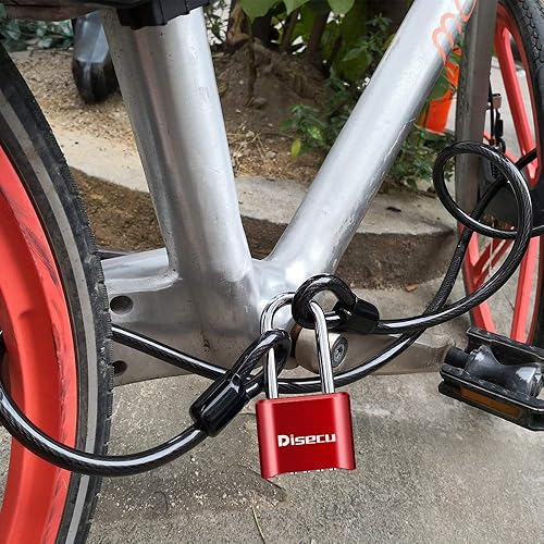 Miniatura 6 de Disecu Candado de combinación resistente de 4 dígitos de 2.5 pulgadas de largo, grillete de 2.5 pulgadas de largo, resistente al agua, para puerta,