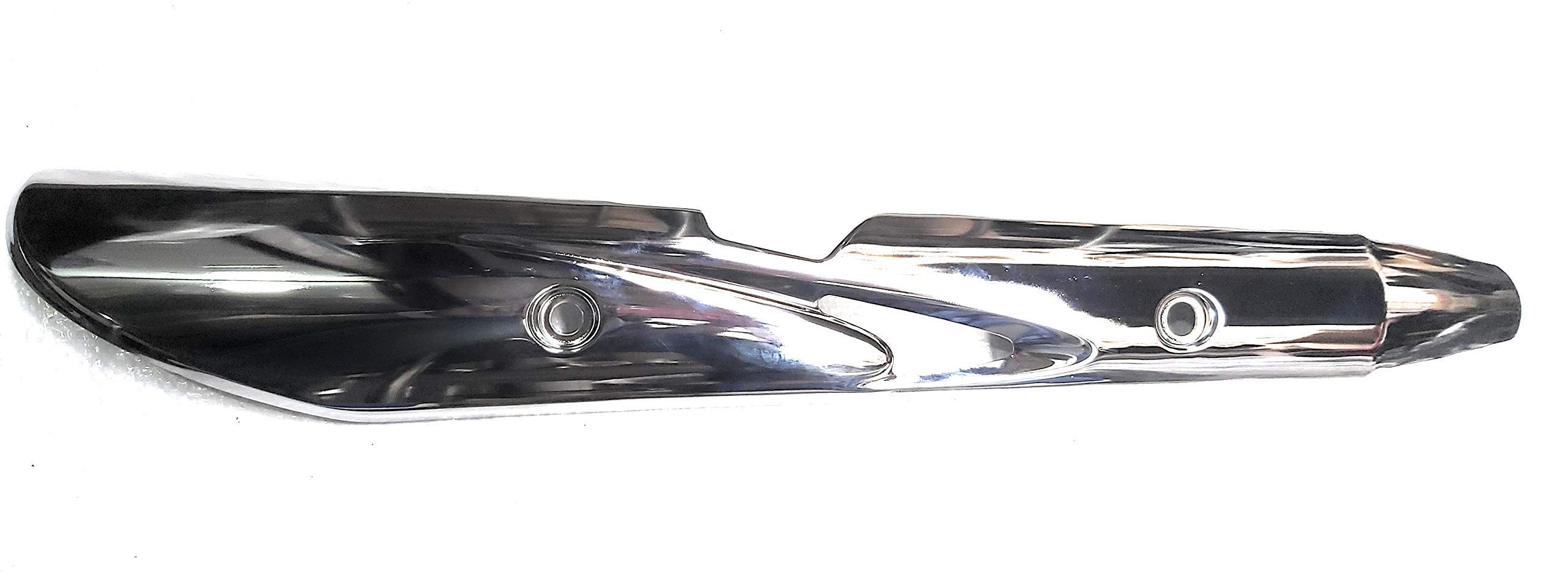 SILENCER'S HEAT PROTECTION SHIELD/COVER SUITABLE FOR HERO CD- DELUXE NEW MODEL & SPLENDOR PLUS MOTORCYCLES. NICKEL CHROME (HEAVY DUTY NICKEL CHROME)