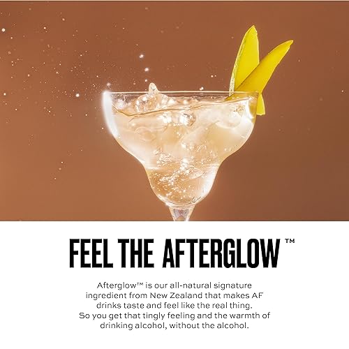 Miniatura 30 de AF Drinks Paloma sin alcohol Cócteles espumosos alternativos al alcohol con calidez botánica AFTERGLOW Sin gluten, bajas en calorías Latas