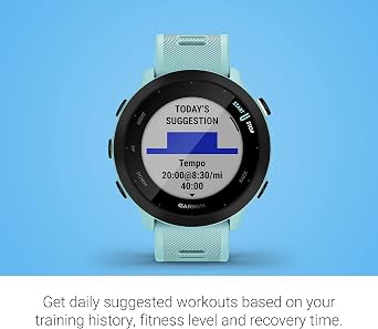 Garmin Forerunner 55, GPS Running Watch with Daily Suggested Workouts, Up to 2 Weeks of Battery Life, Aqua