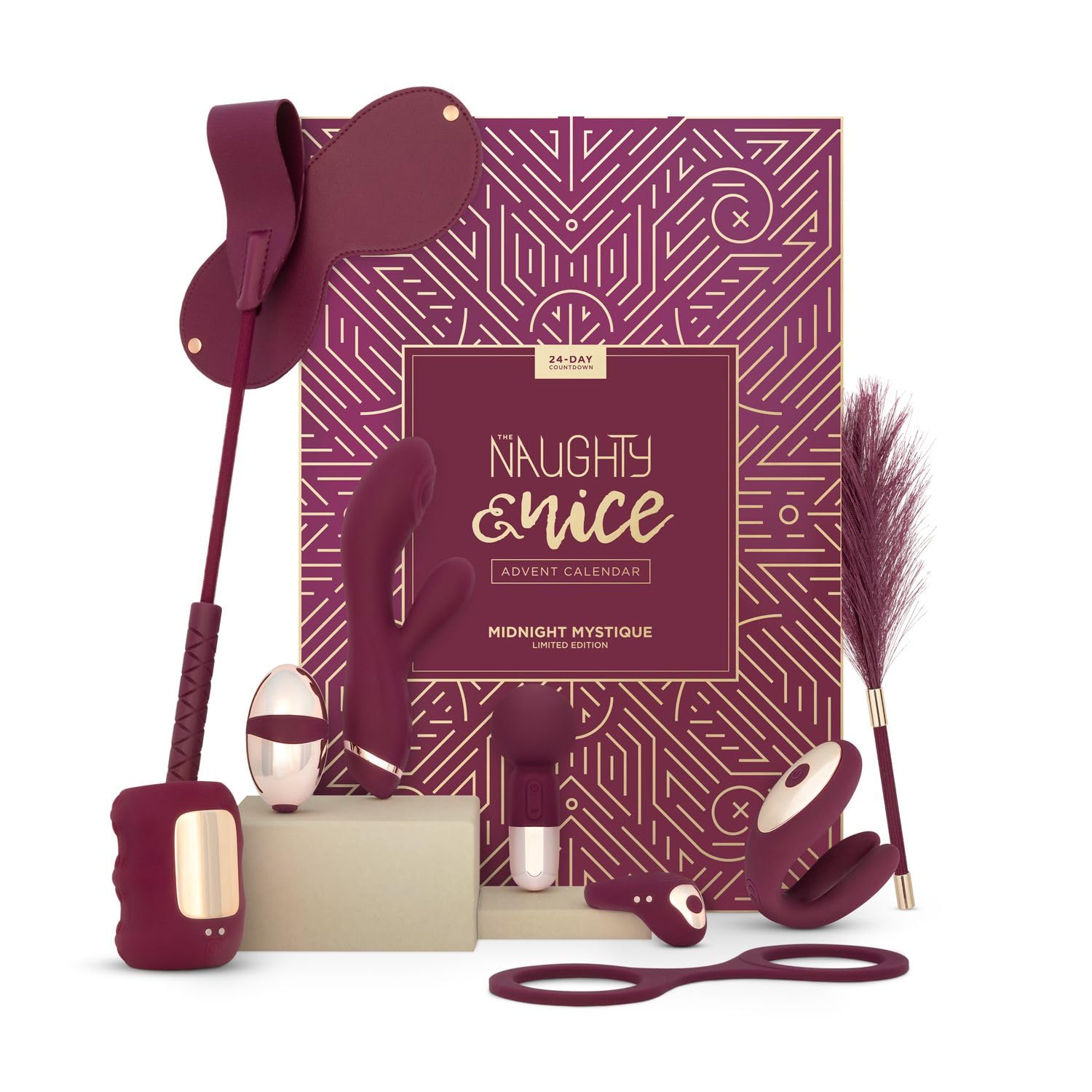 Adam et Eve LoveBoxxx Calendrier de l'Avent Erotique Naughty & Nice 2024 - 24 Sex Toys pour adultes - Cadeau de Noël exceptionnel - Calendrier de l'Avent 2024 - Valeur de 600€