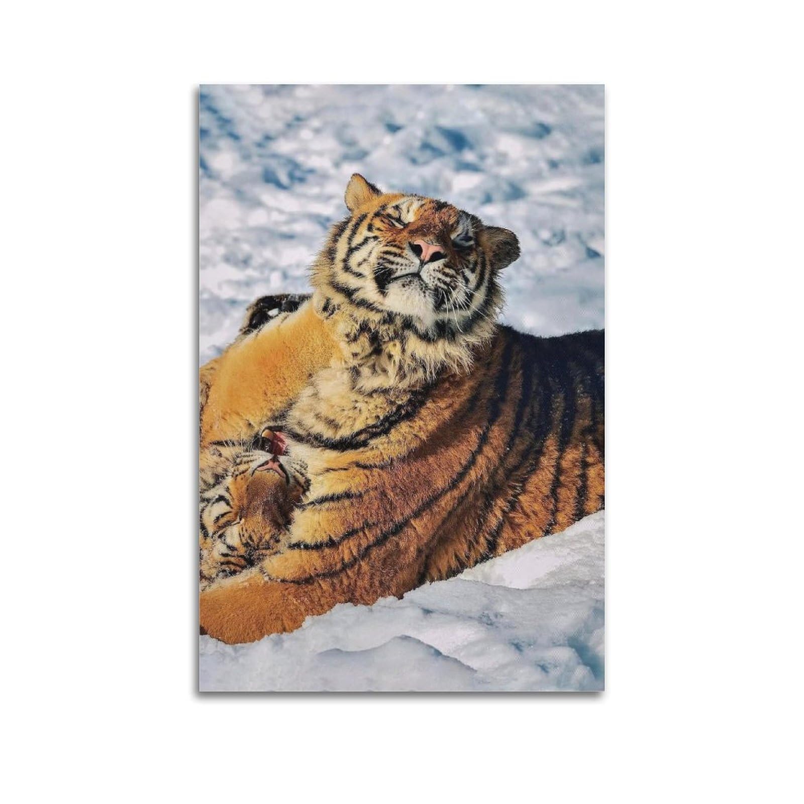XKUGA Wild Feline Predators Poster Tiger Habitat Modern Decorative Canvas Prints - Ideal Wall Art for Family, Man Cave, Game Room, Boys & Girls Bedroom 12x18inch(30x45cm)