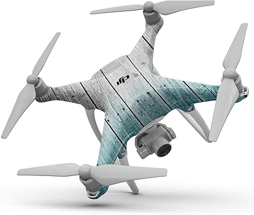 Miniatura 2 de DesignSkinz - Compatible con drone DJI Spark - Adhesivo protector de vinilo resistente a los arañazos - Tablones de madera envejecida de color verde