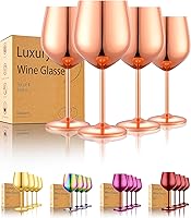Vista 13 de Juego de 4 copas de vino de acero inoxidable irrompibles de 18 onzas, copas de vino de metal únicas para exteriores, viajes, camping, piscina