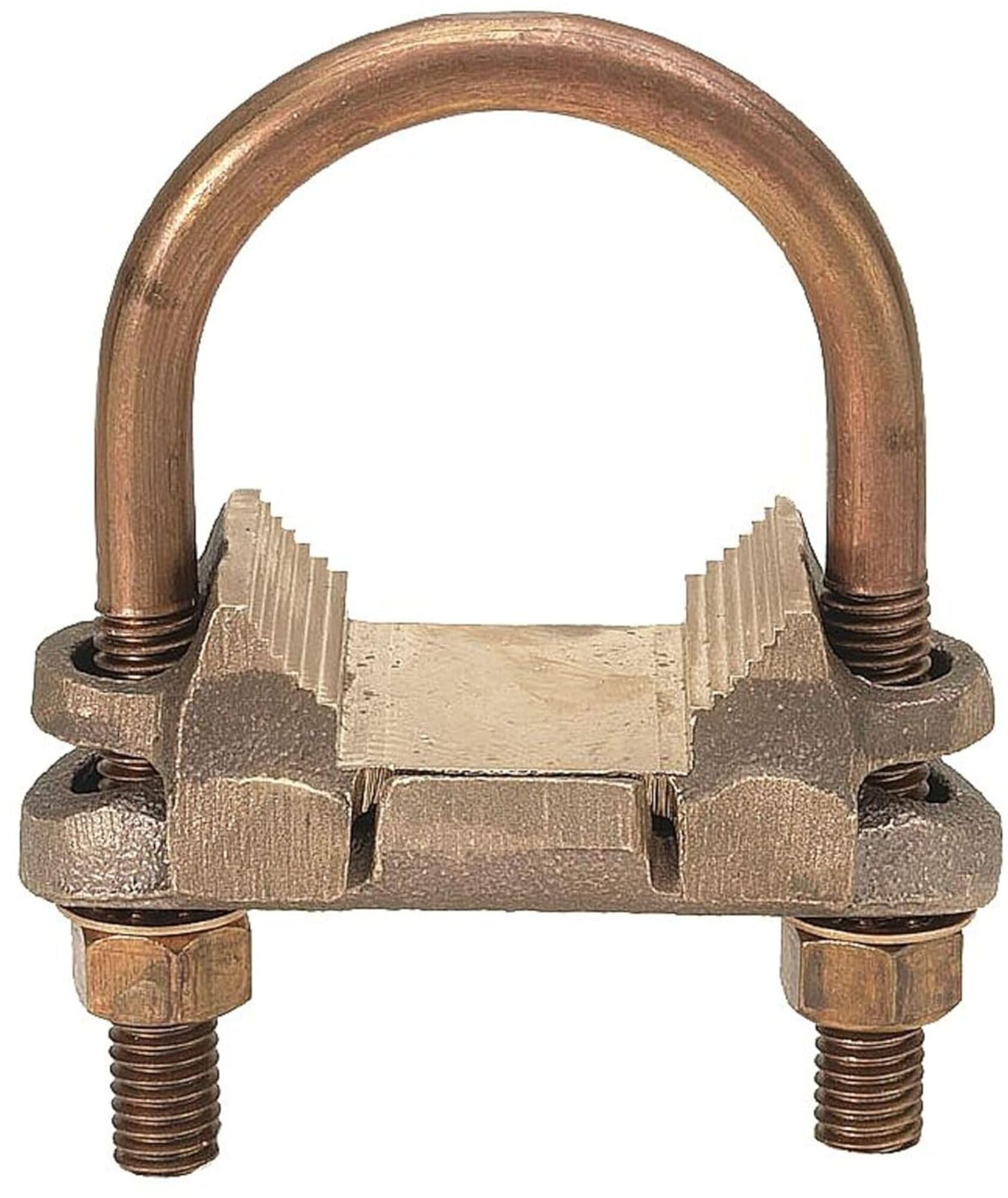 Burndy GP1726RT Raised Floor Grounding Clamp, #6 Sol. - 2/0 Str. Conductor Range, 3.22" Width, 1.5" Length, for Penetrating Epoxy Paint On Pedestals