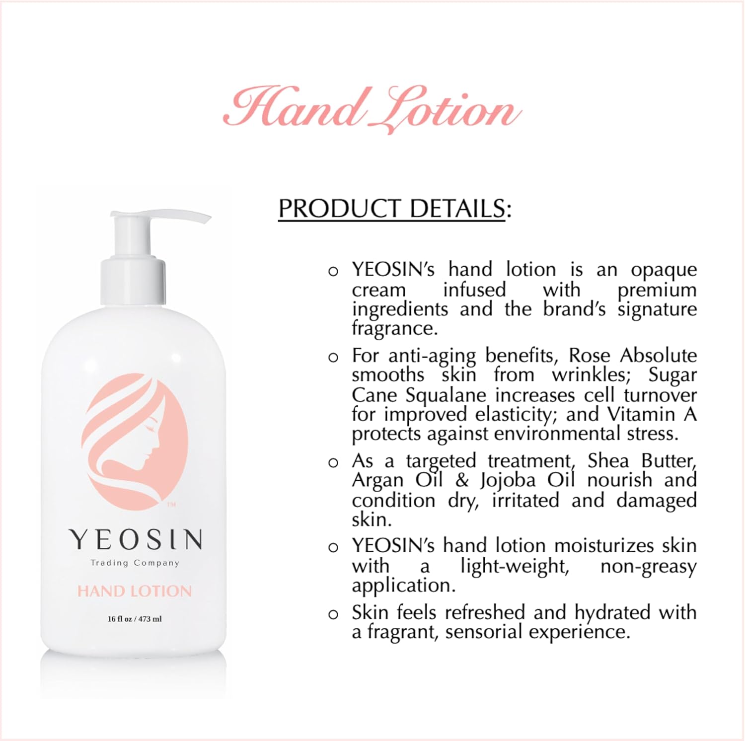 Hand Lotion, Luxurious and Anti-Aging with Rose Absolute & Signature Fragrance 16oz (Made in USA) - Image 2