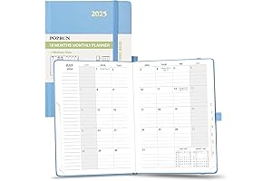 POPRUN Monthly Planner 2024-2025 (8.5 x 6.25")