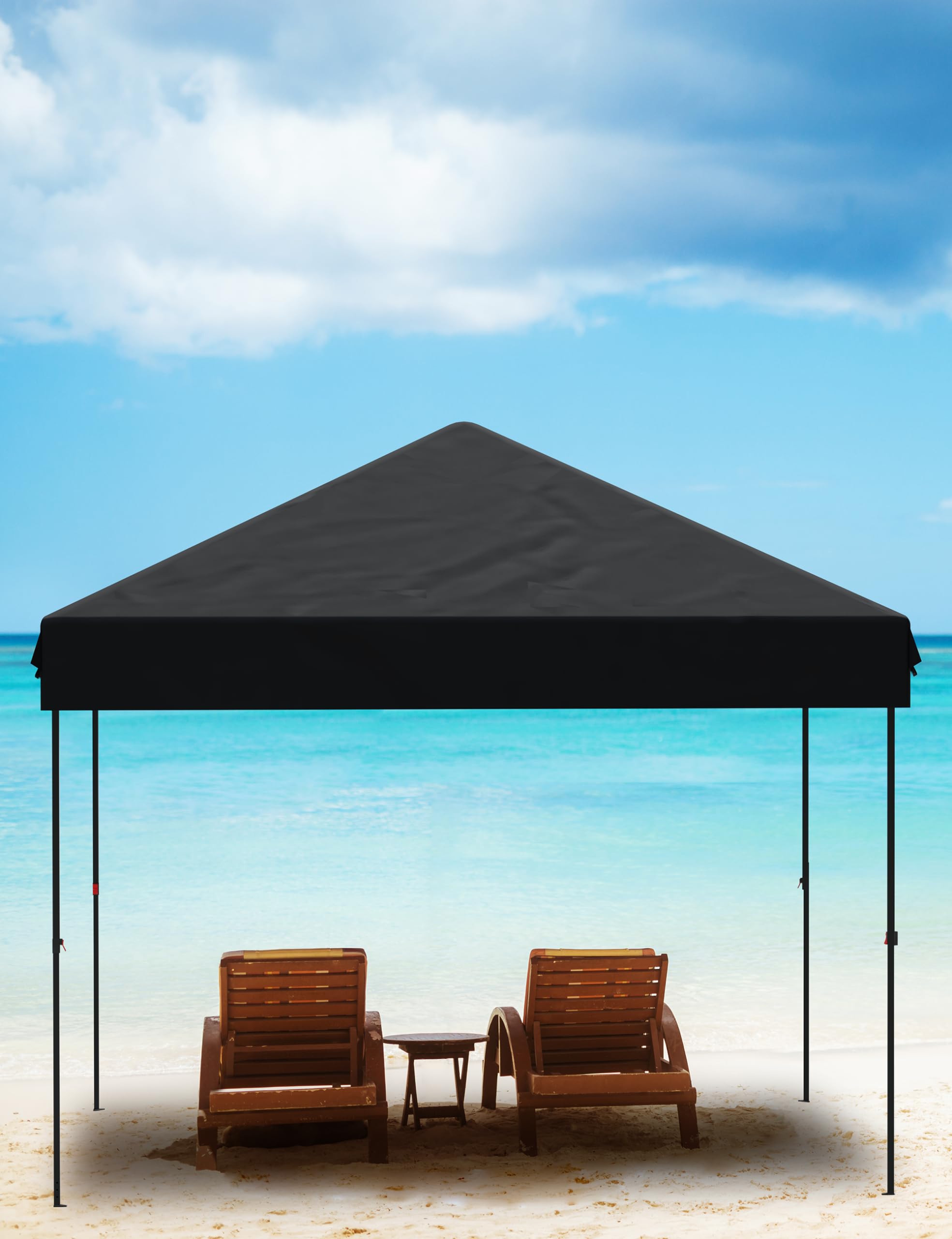 Garvee 10'x10' Pop Up Canopy Tent with 4Pcs Sidewalls, Portable Instant Commercial Canopy with 4 Stakes, 4 Ropes, 4 Sandbags for Farmers' Market, Patio, Outdoor, Camping, White