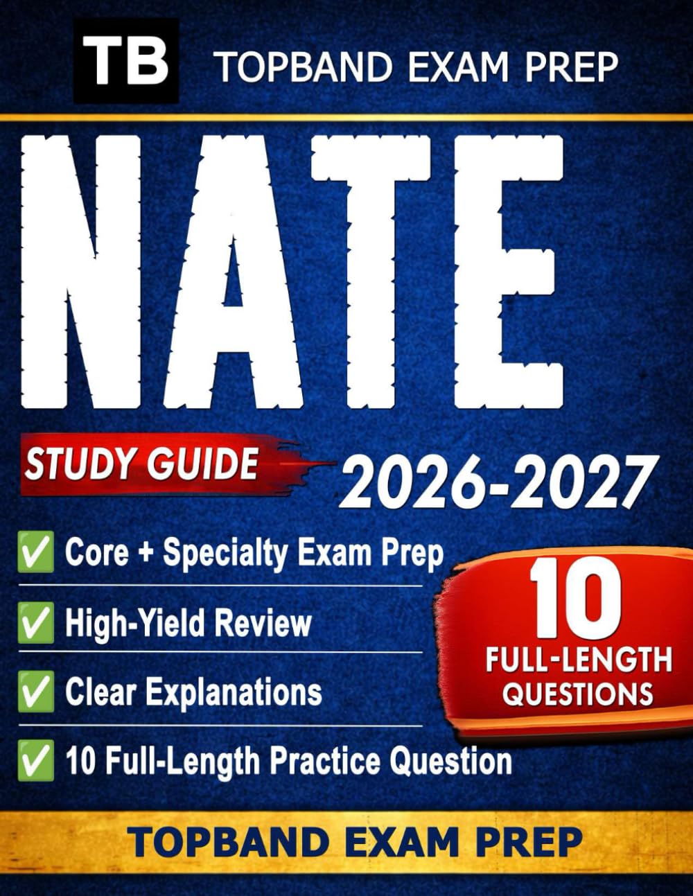 NATE Study Guide 2026–2027: Core + Specialty Exam Prep for HVACR Technicians with High-Yield Review, 10 Full-Length Practice Question and Clear Explanations