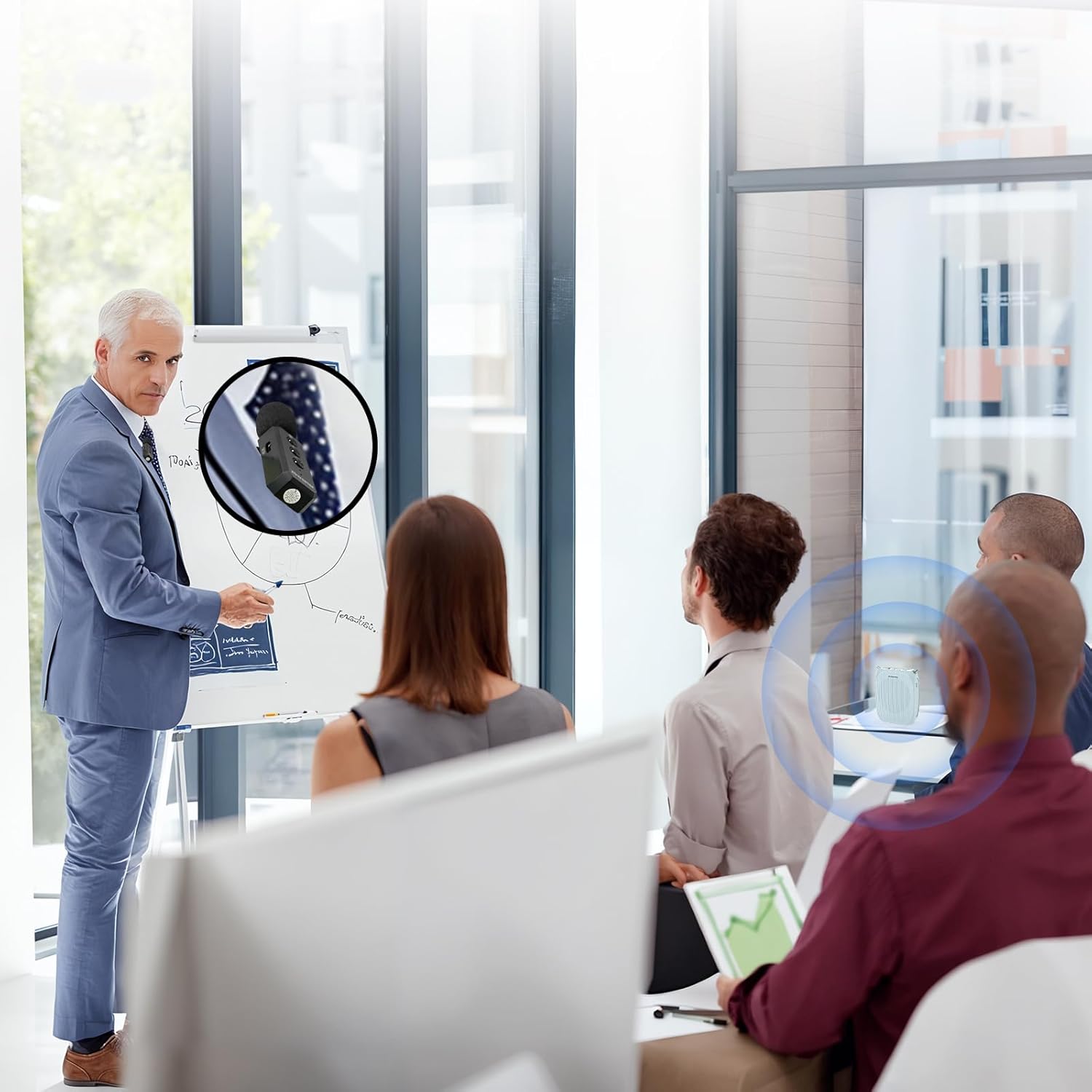 ZOWEETEK Portable Voice Amplifier Wireless Lavalier Microphone, Teacher Microphone with Speakers, Wireless Lapel Amplifier, Mini Voice Amplifier for Teachers, Speech, Meeting, Yoga, Streaming,2025 New