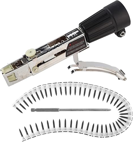 YWBL-WH Máquina automática de clavos de cadena, adaptador de clavadora de tornillo de cadena con 50 clavos de cadena, adaptador de pistola de