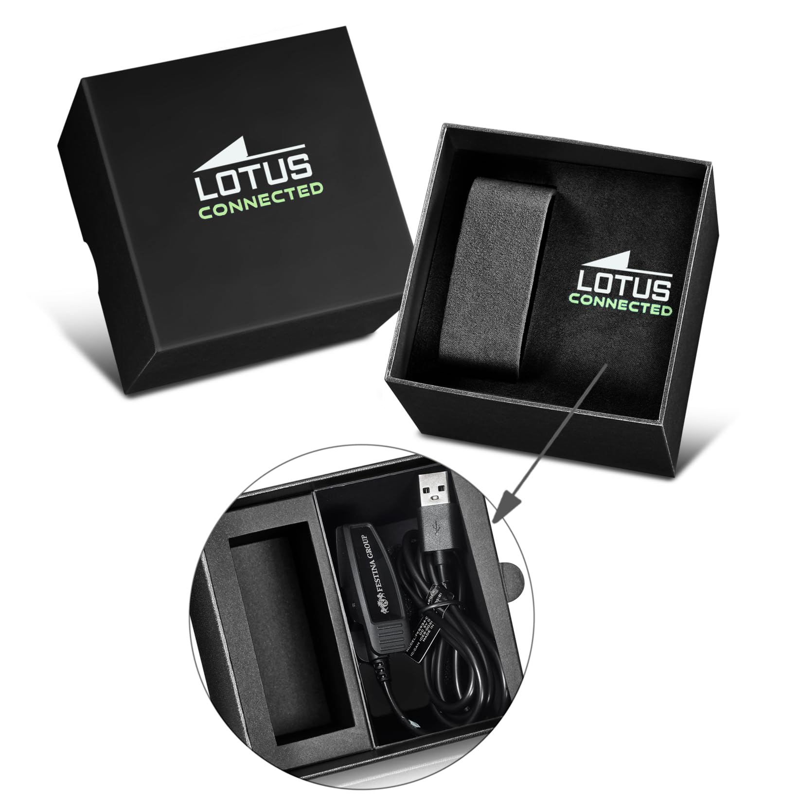 LOTUS Smartwatch Hombre Híbrido Connected Full D - Negro Azul