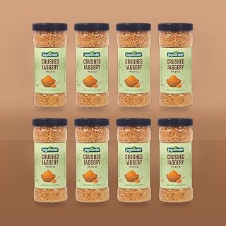 Jagwonder Jaggery Powder/Gur Powder 4KG in Crushed Form |Pack of 8(500gm each) |Pure & Healthier Sugar Alternative |100% Natural Hand Seived Junk Free |Organically made & Chemical free