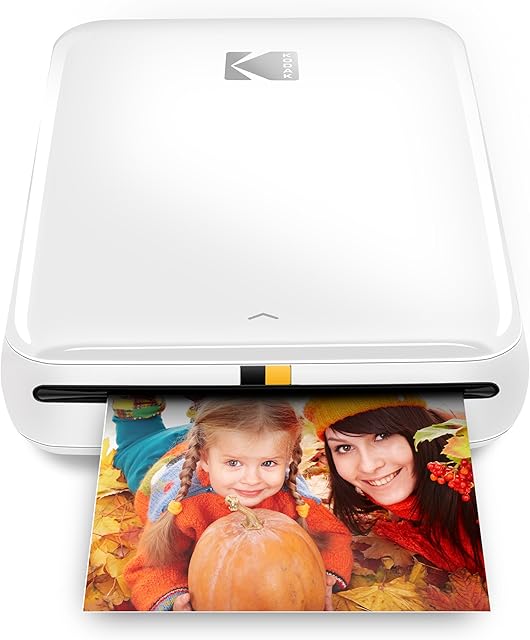 KODAK Step Wireless Mobile Photo Mini Color Printer (White) Compatible w/ iOS & Android, NFC & Bluetooth Devices, 2x3