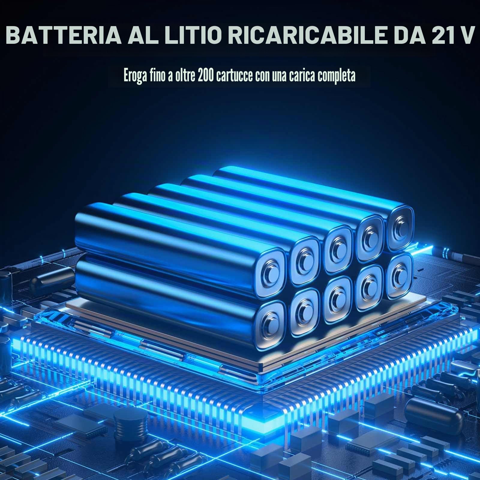 Pistola per cartucce a batteria compatibile con batteria Makita 21V, pistola per cartucce a batteria con 2000mAh, luce LED, 4 velocità, pistola per silicone a batteria per cartucce da 300ML (senza