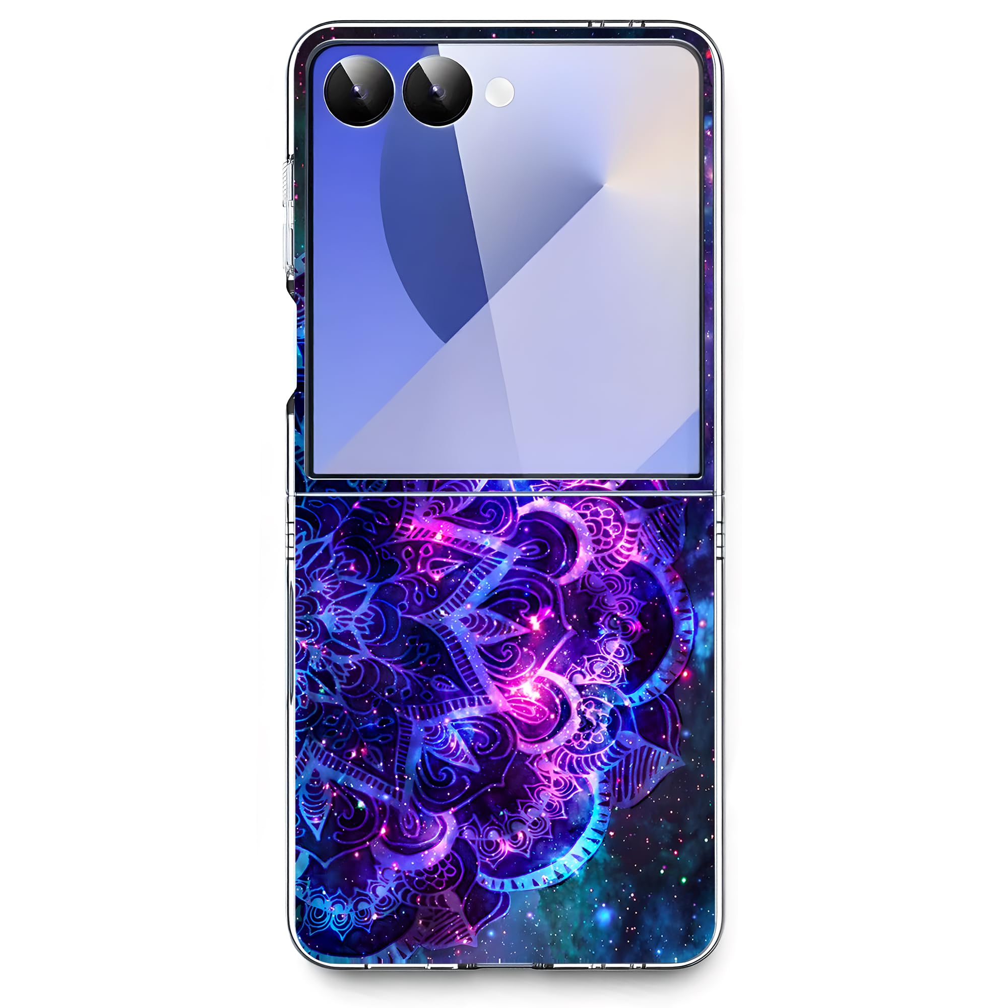 Coque Galaxy Z Flip 7 antichoc et solide violet mandala - 7