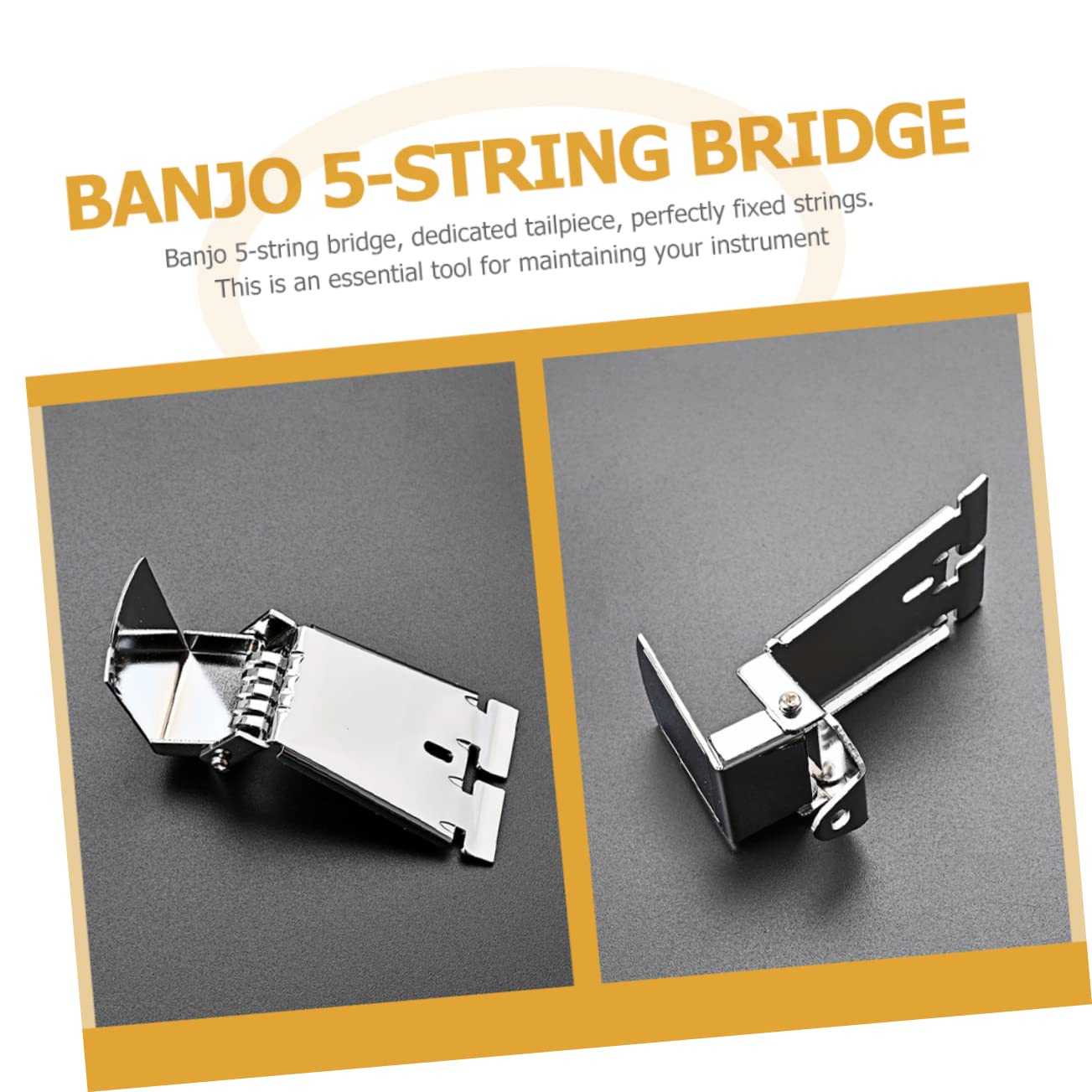ifundom 4stücke Saiten Banjo Tailpiece Metall Hochwertige Langlebige Zubehörteile Für Traditionelle Banjo-reparaturen Chromfarben Installieren