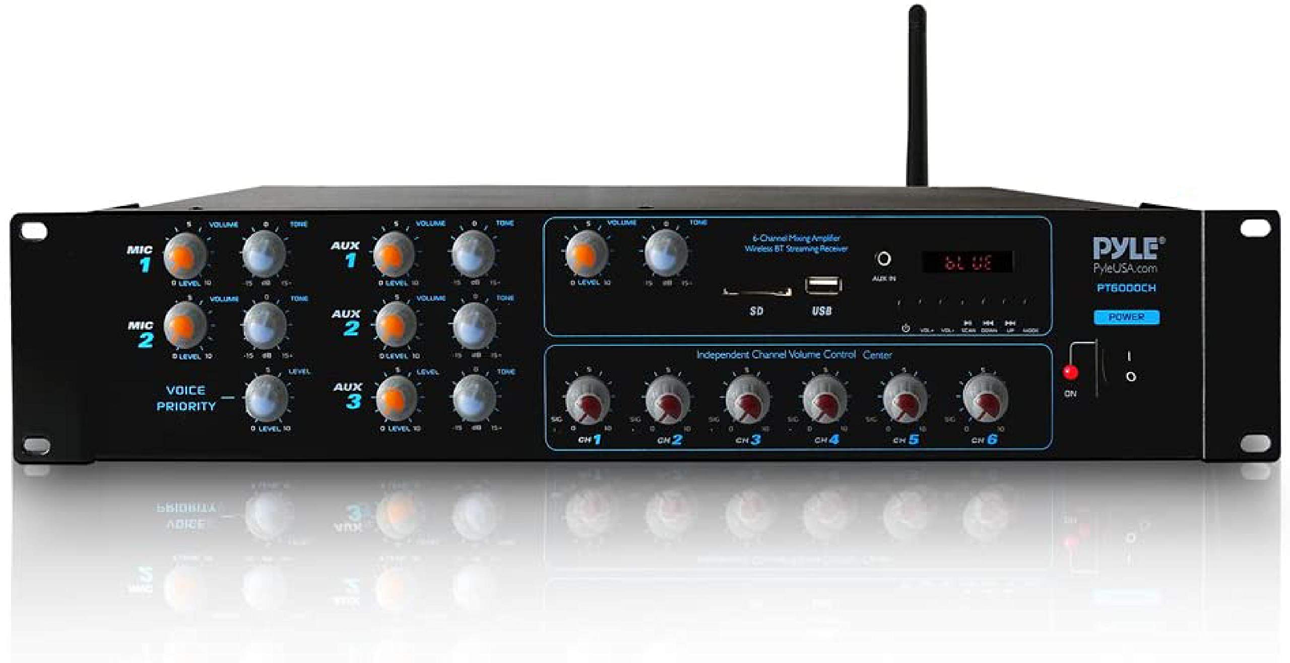 Buy Pyle 6Ch. Powered Bluetooth Amplifier Receiver MultiZone Audio