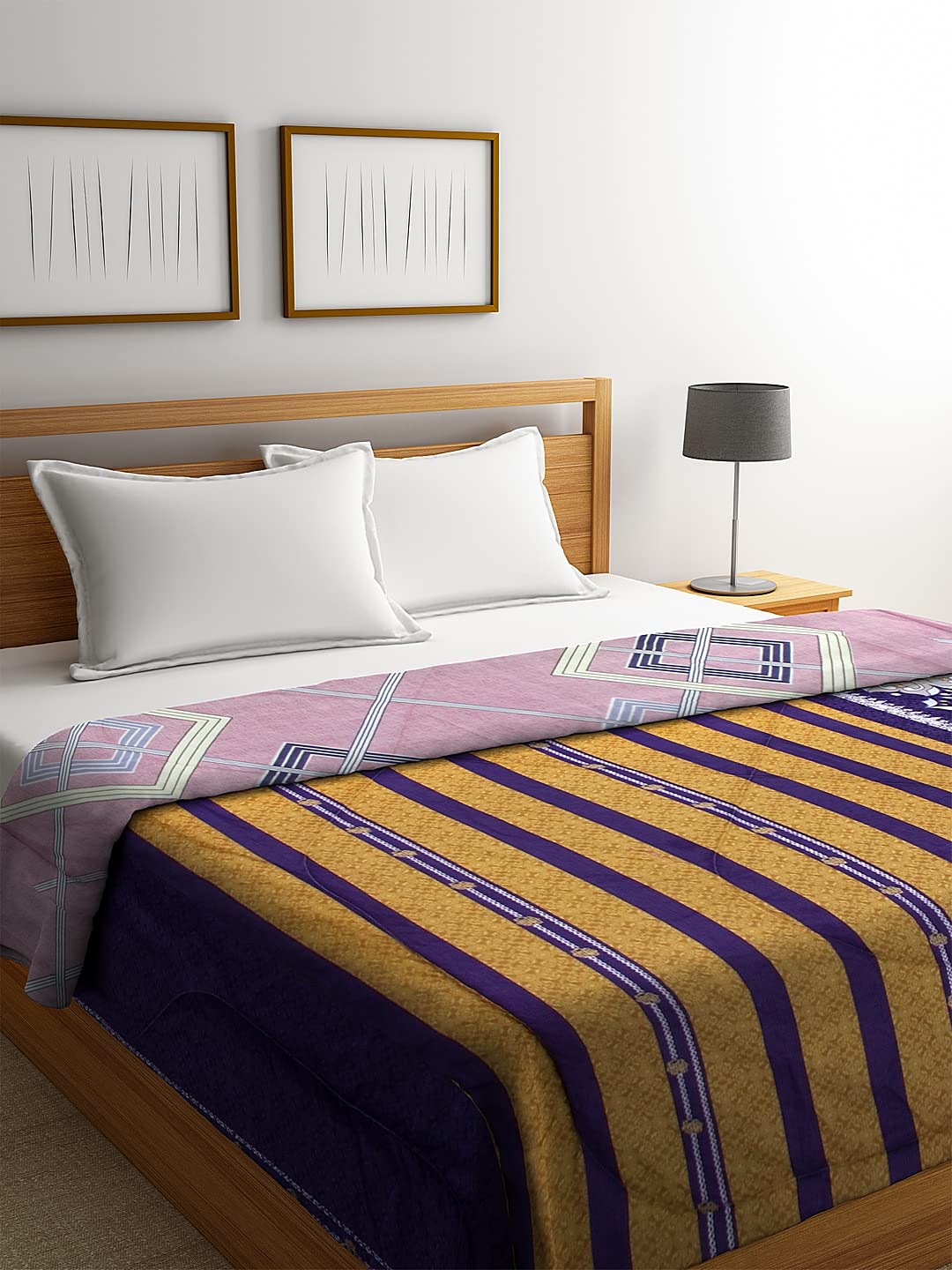 Buy King Size Room AC Comforter Blanket Set Of 2 For Adults Yellow