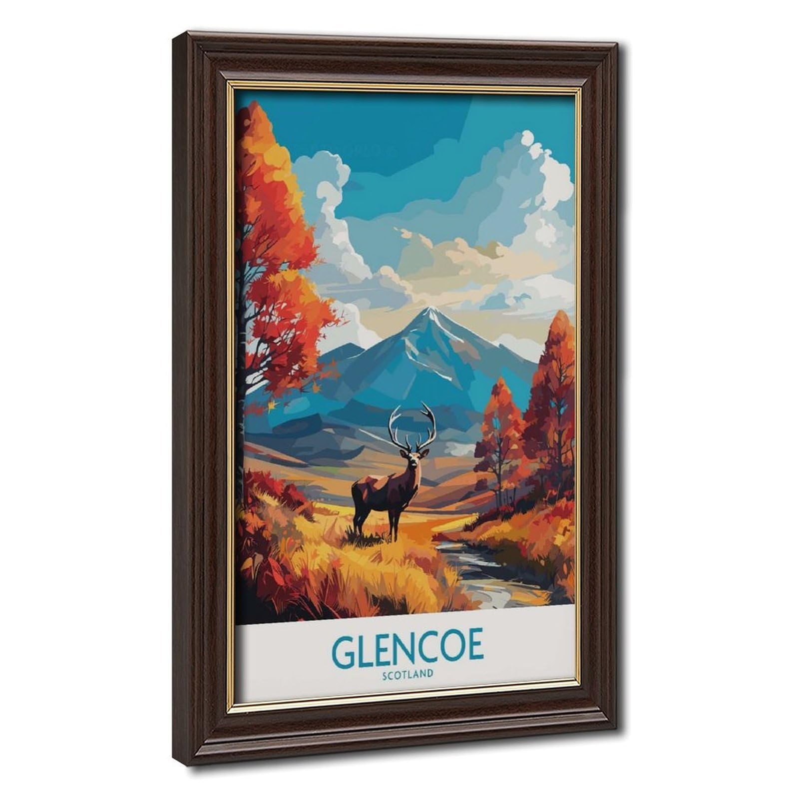 Bareronor Mokume Gane Frame-Style Glencoe Canvas Poster For Living Room Decor Gift