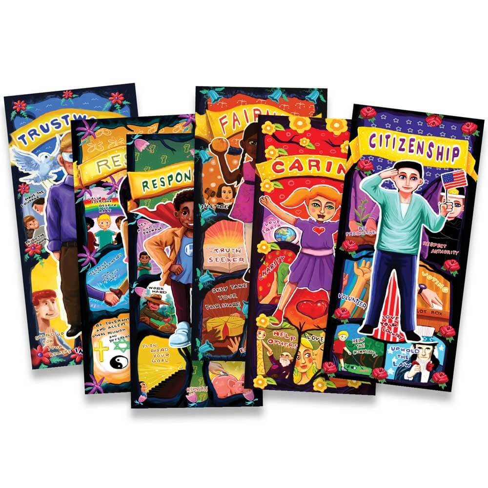 CHARACTER COUNTS! Folk Art Character Posters (3 Sets of 6)