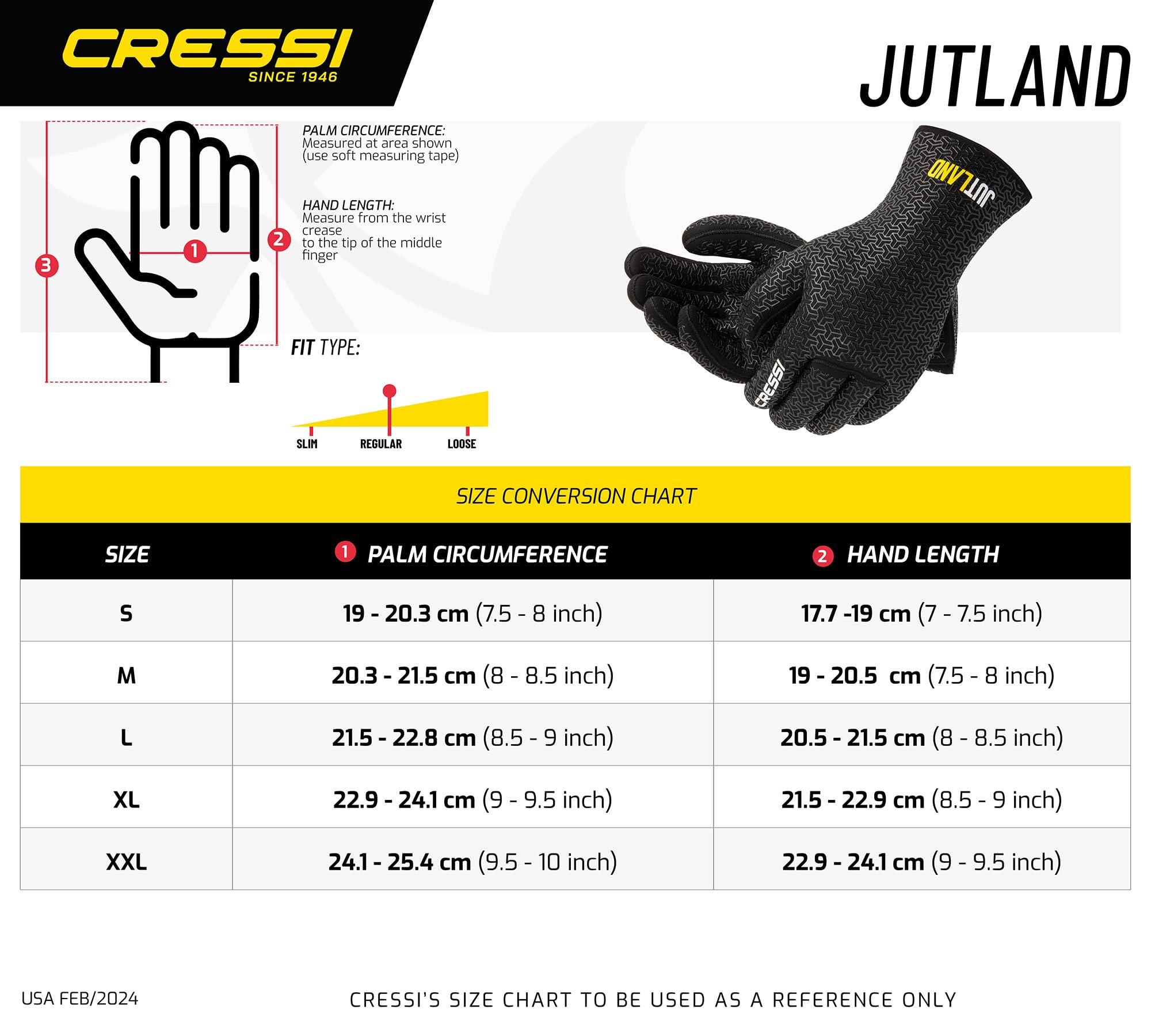 CRESSI Jutland Gloves 5mm - Guanti per Immersione in Neoprene Nero 5mm Ultra Grip System, Adulto Unisex