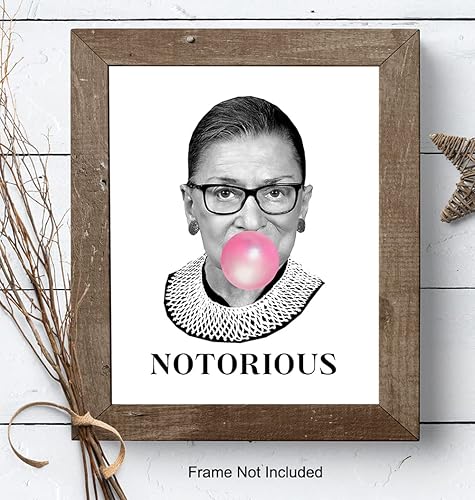 Miniatura 9 de Ruth Bader Ginsburg Wall Art Print - Funny Notorious RBG Poster - Modern Chic Home Decor for Bedroom, Living Room, Office - Great Gift for