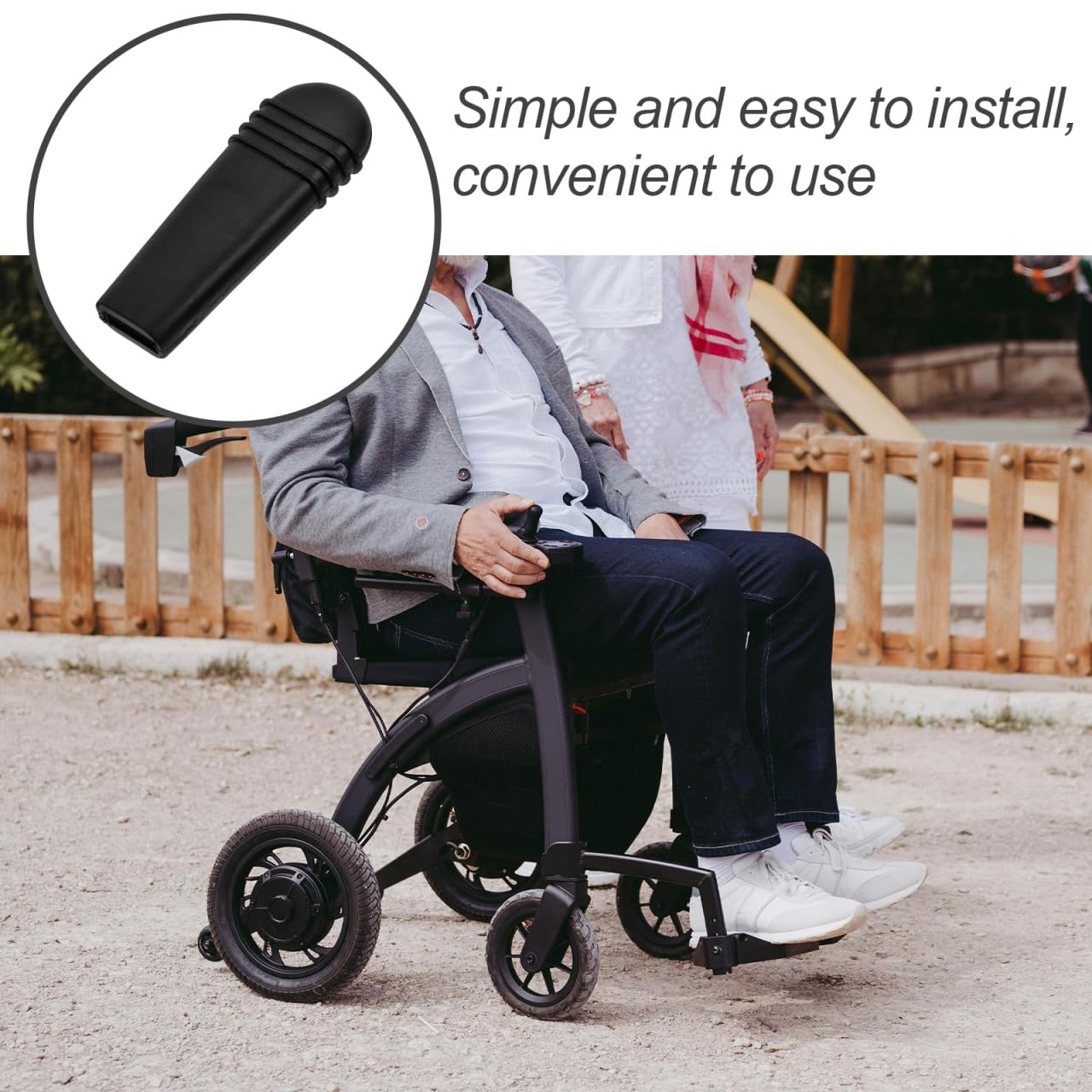 COLLBATH Cubierta de mango de freno para silla de ruedas de PVC 8 x 3 x 1 cm, repuesto universal para frenos de silla de ruedas, seguridad y control mejorados, fácil montaje para diferentes modelos