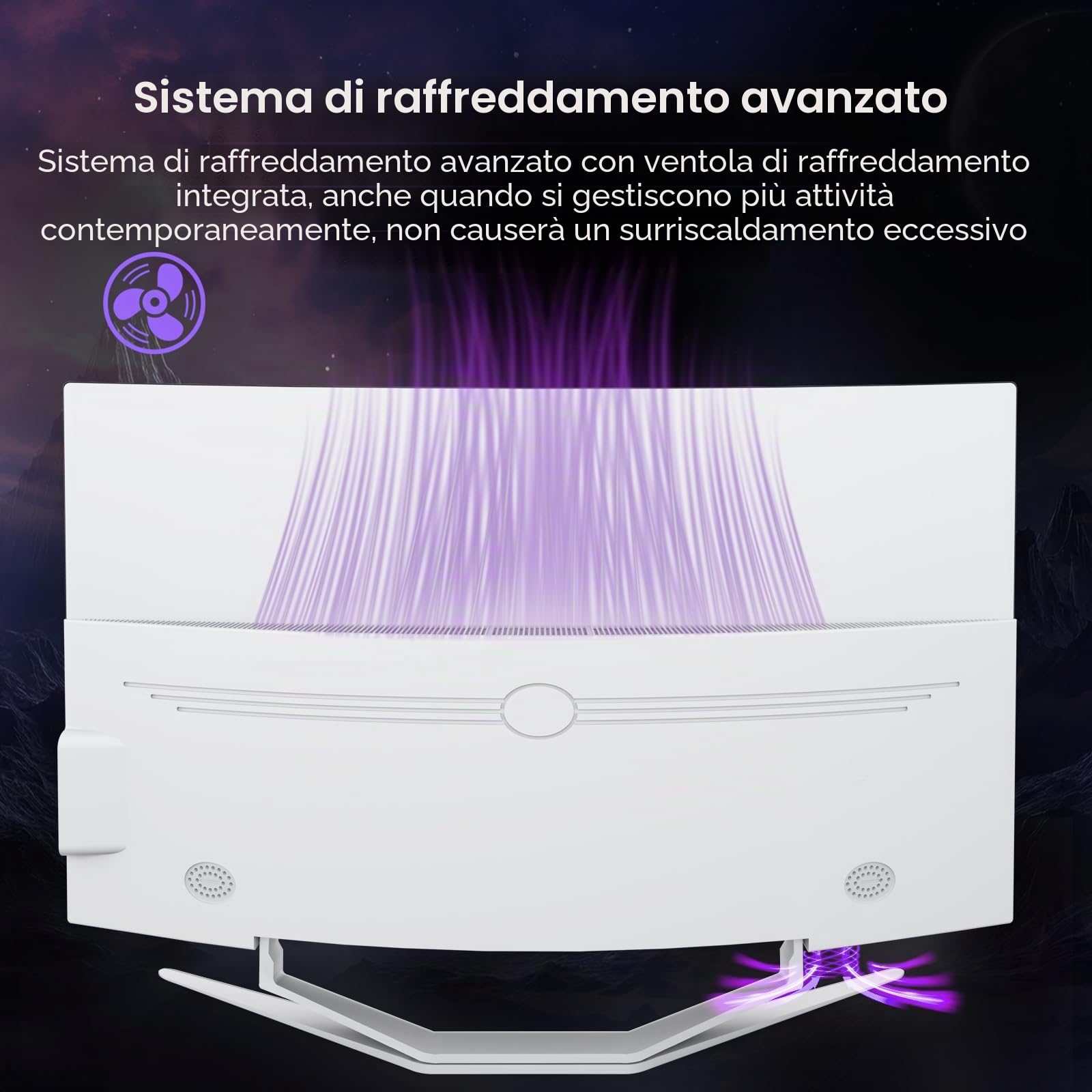 27 Pollici Computer All-in-One FHD curvo Computer All-in-One Core i7 16GB DDR 512GB ROM SSD Bluetooth5.3 WiFi a doppia banda con mouse e tastiera cablata