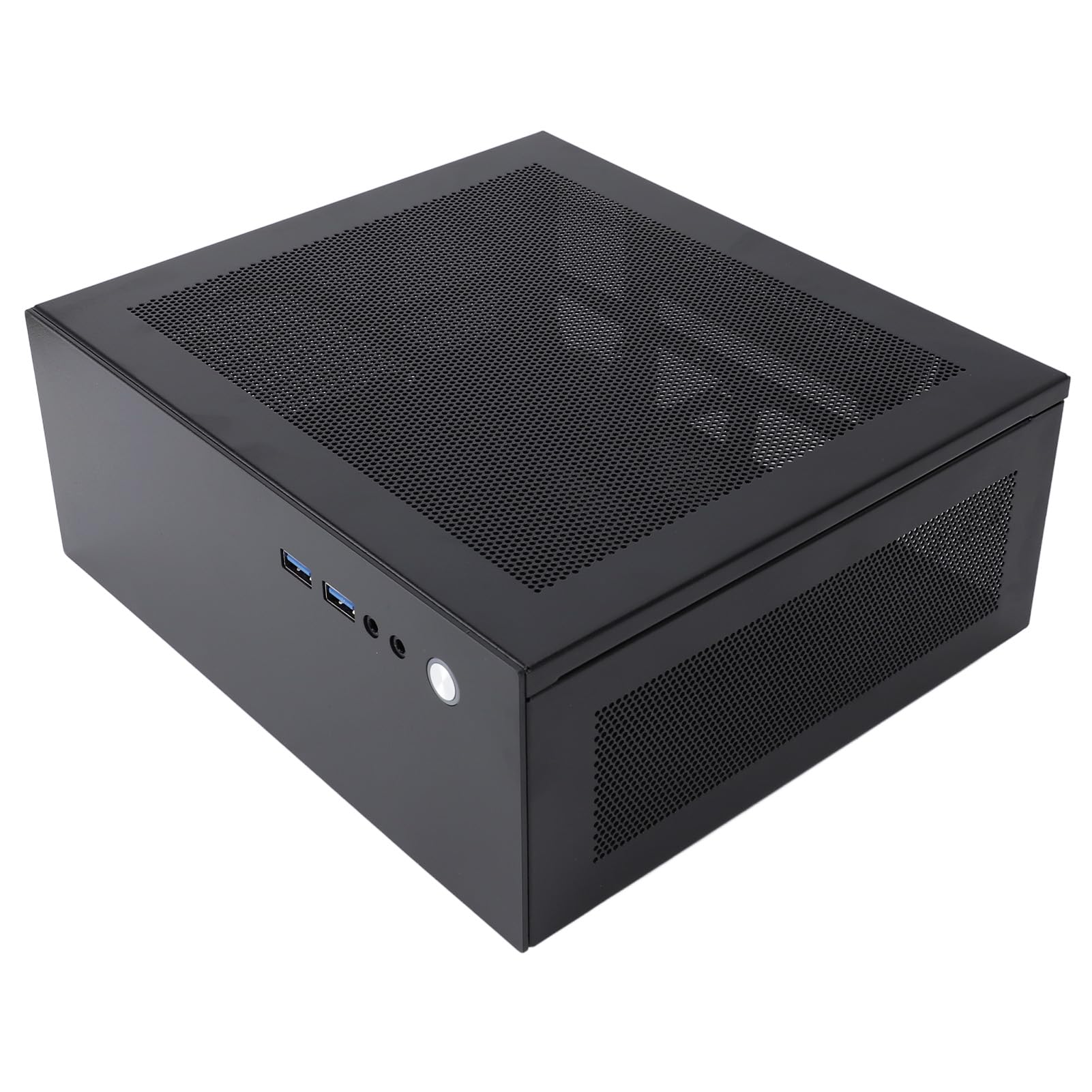 Obudowa Komputera do Gier na płytę główną ITX ze Stali Walcowanej na Zimno, Konstrukcja z Siatkowym Dziurkowaniem, Rozmiar 205 X 232 X 90 Mm, Porty USB 3.0, Kieszenie na Dyski SSD + HDD,