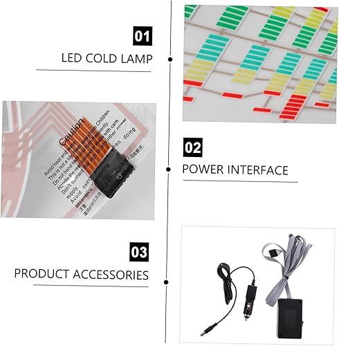 Miniatura 6 de Garneck Etiqueta engomada del coche activada por el ritmo de la música de 35 pulgadas, lámpara de ritmo de la música del sonido de la voz, luz LED