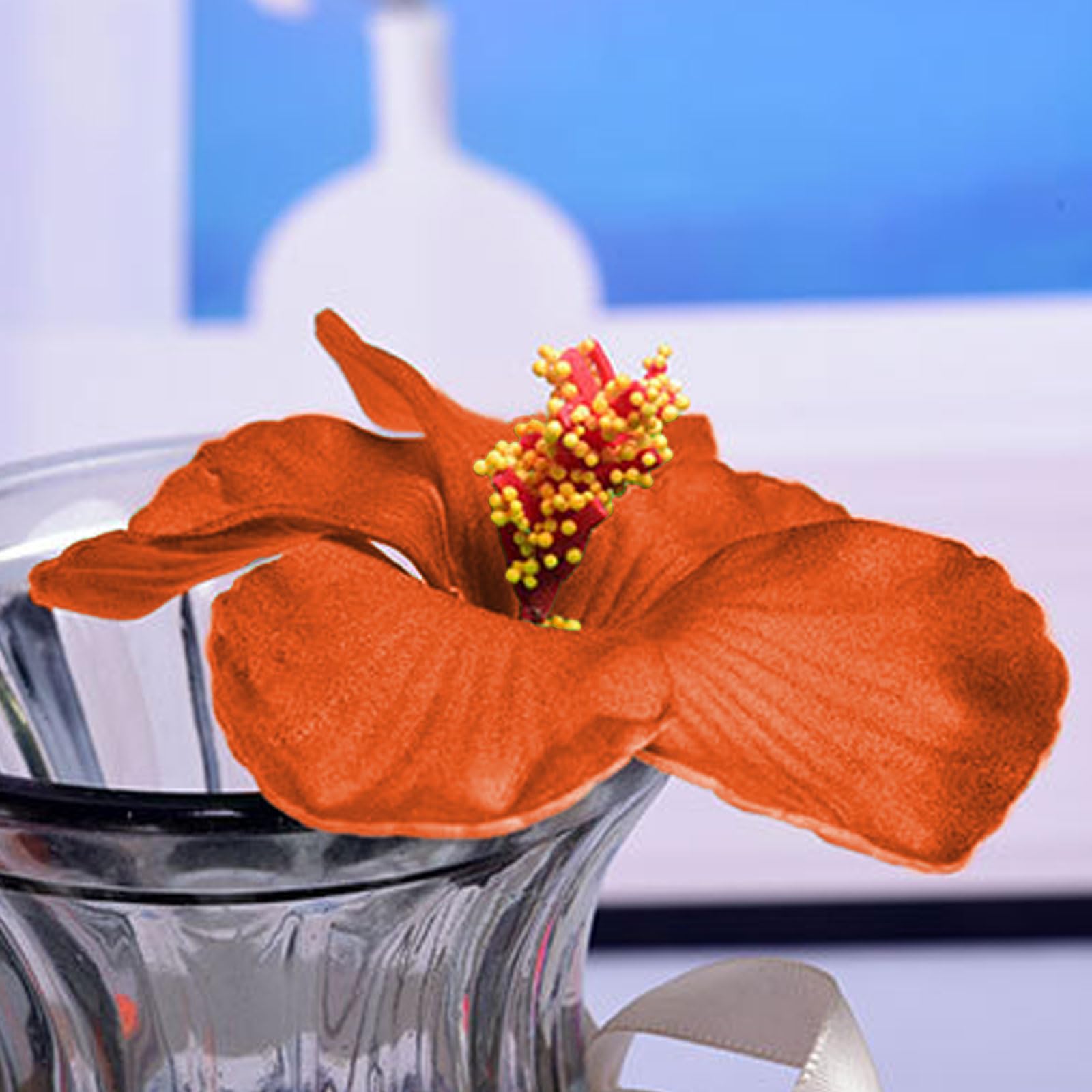 GWAWG 5Pcs Hawaiian Flower Clip for Women Tropical Flower Hair Decoration, Hibiscus Hair Clip - Image 3