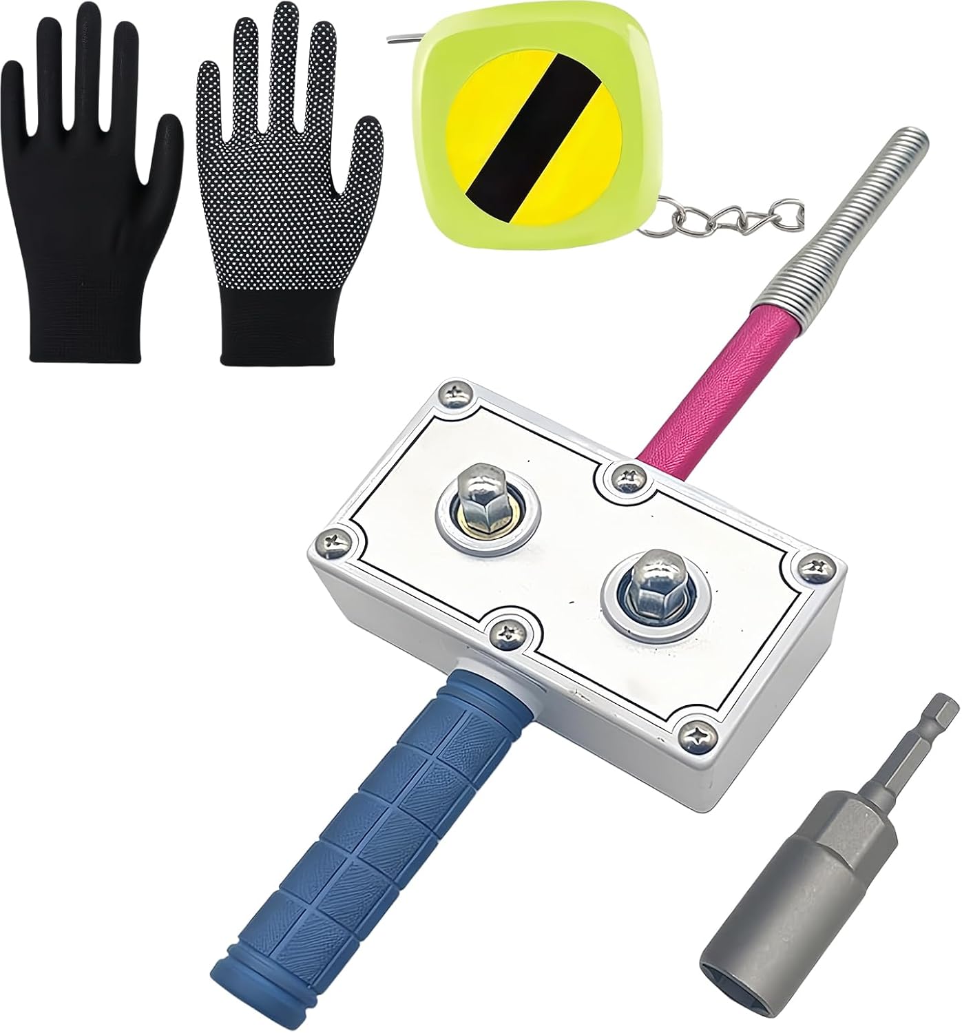 Professional Electrician's Wire Pulling Assistant Tool, Drill Powered Wire Puller, Portable Cable Threading Machine, for Conduit Fishing and Wall Wiring (Metallic)