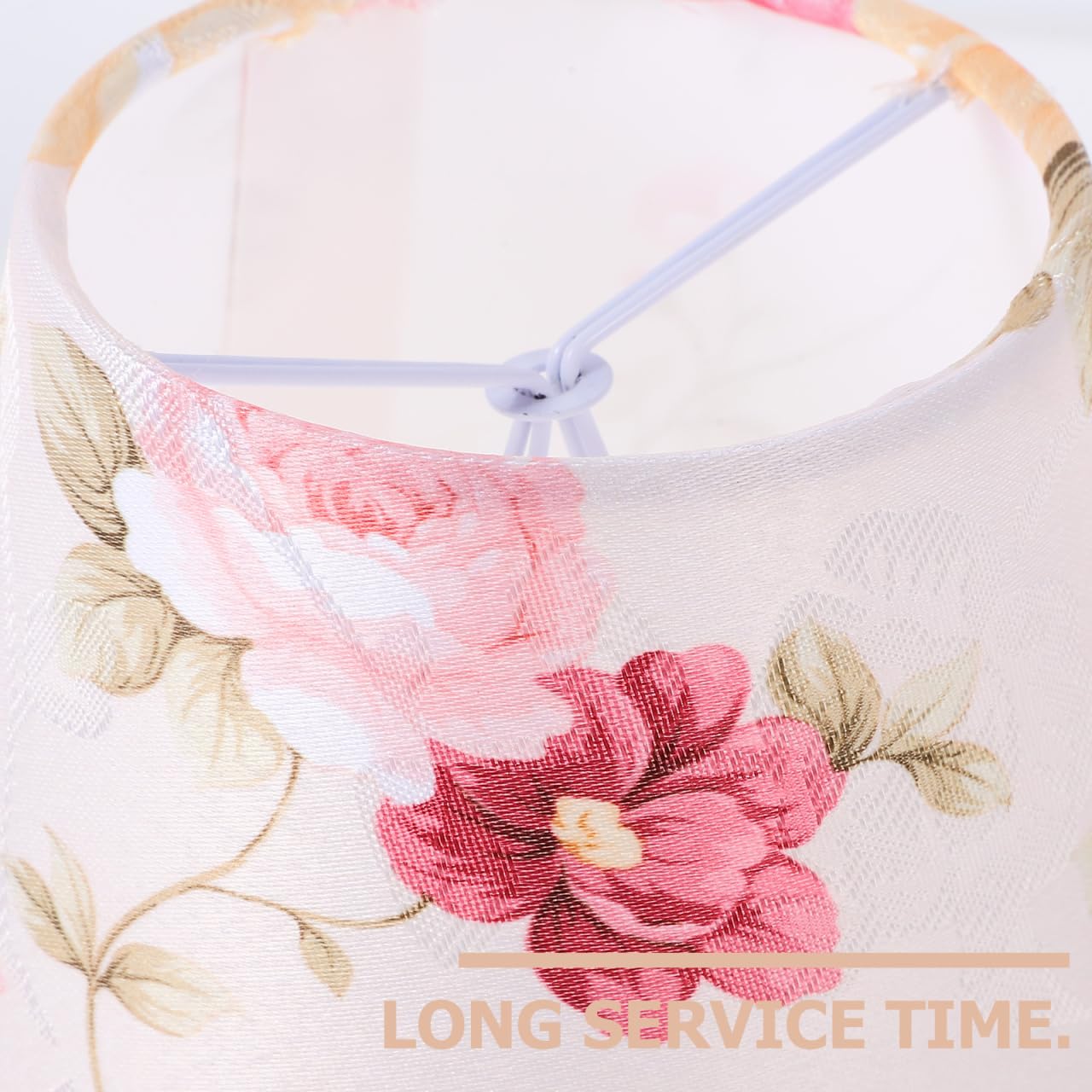 LALAFINA Flower Lamp Shades Barrel Small Floral Pattern Fabric Lampshade for Living Room Bedroom and Dining Room 14X13X9Cm - Image 3