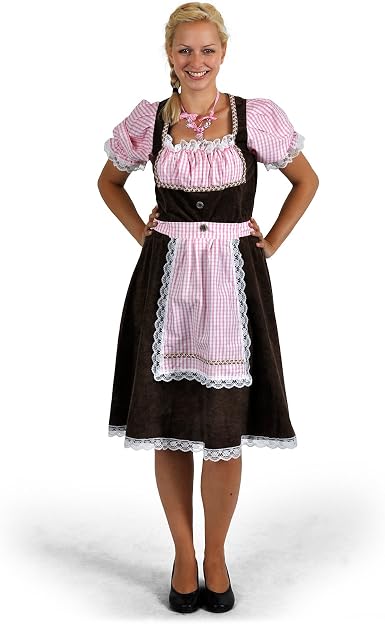 Elbenwald Dirndl Resi - Vestito femminile bavarese per l'Oktoberfest -  Lunghezza alle ginocchia - decorazioni in pizzo - Perfetto per Oktoberfest  e carnevale - 48/50 : Amazon.it: Abbigliamento