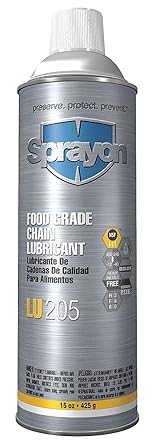 Sprayon LU205 Food Grade Chain Lubricant 15 oz Aerosol, SKU #S00205000 LU205 Food GR Chain Lubricant