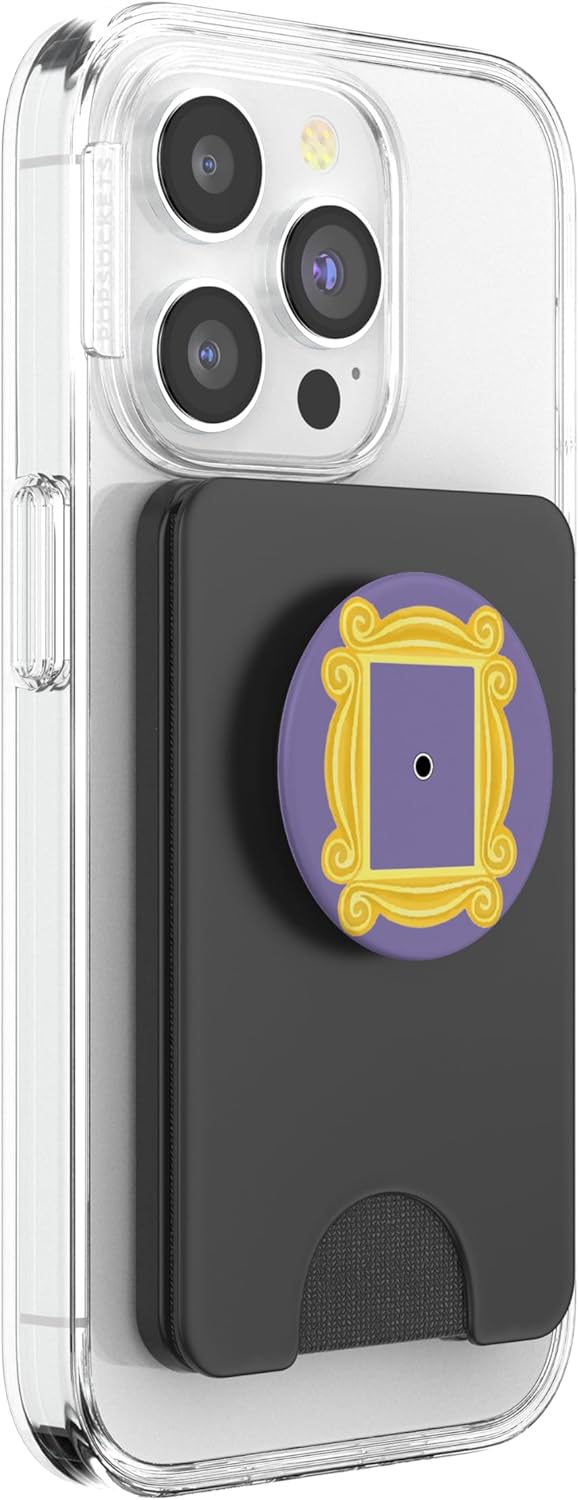 Purple Door Yellow Frame Peephole Vintage Fun Gift PopSockets PopWallet for MagSafe