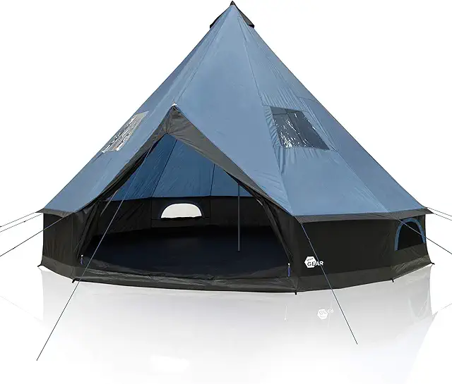 Tente tipi 8 places Ravello GEAR - Familiale Ø500cm, 5000mm imperméable