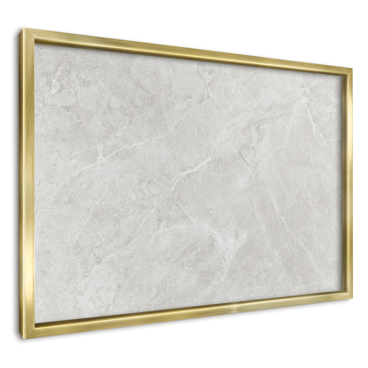 Panel Magnético Informativo 60x40 cm | con Marco Dorado | Mármol Gris | Montaje Fácil | Pizarra de Pared | Para Restaurante y Bar | Expositor para Menú, Ofertas del Día