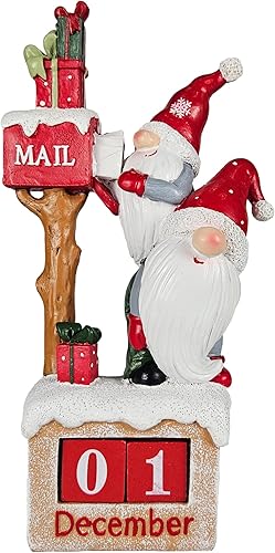 Miniatura 6 de Hanna's Handiworks Calendario de Adviento de cuenta regresiva de Navidad, decoración de mesa magnética de madera, mueve la pieza del árbol de