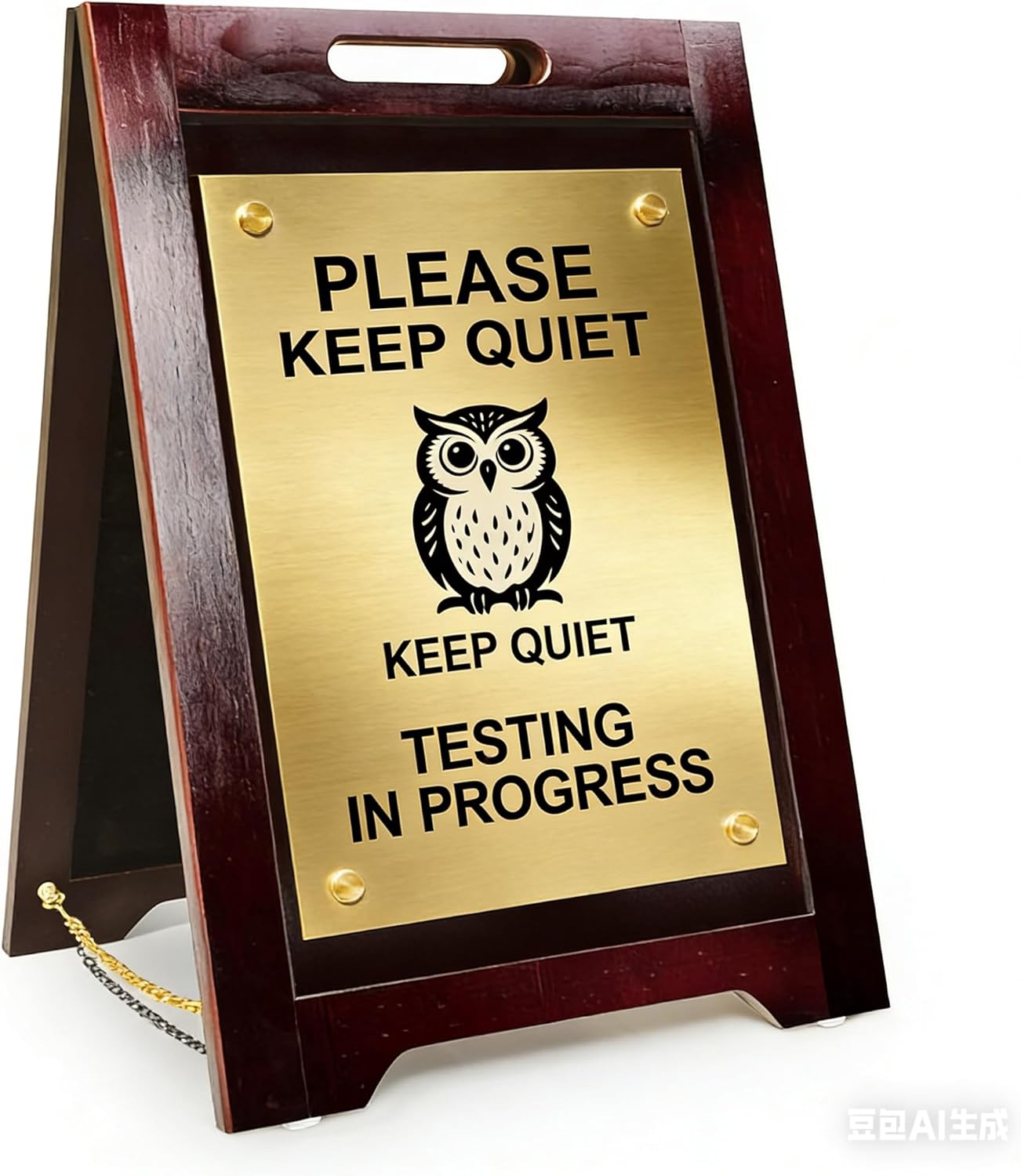 Wooden & Metal Warning Sign