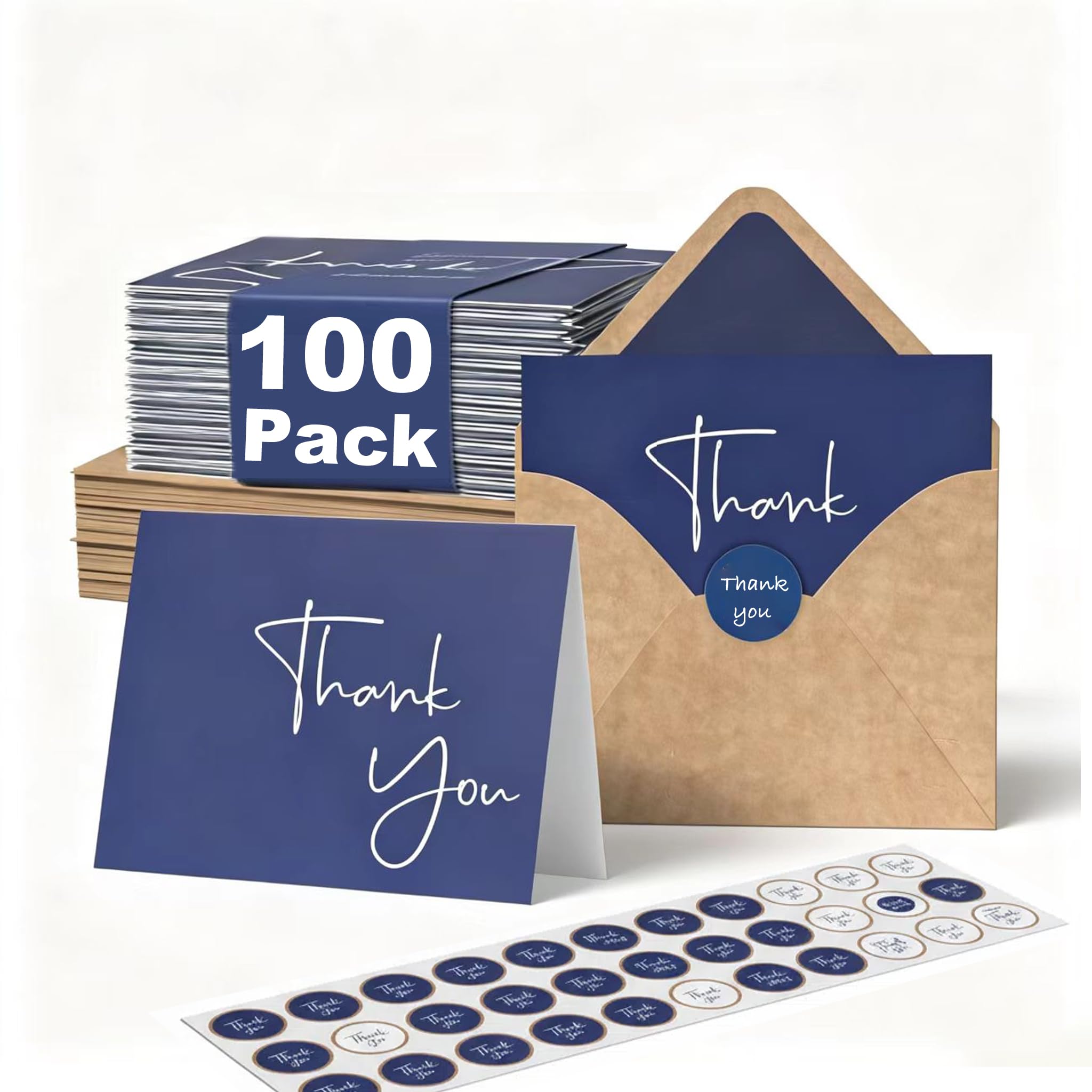 Amazon.com: XXINMOH 100 Pack Thank You Cards With Envelopes Bulk